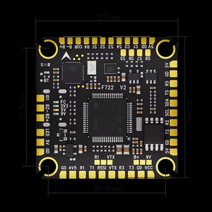 F722-6S/8S ตัวควบคุมการบินแบบโลหะ ยี่ห้ออื่น สำหรับโมเดล RC โมดูลควบคุมความแม่นยำสูง สำหรับโดรนแข่ง FPV ใบพัดขนาด 7-15 นิ้ว - Product Image 3