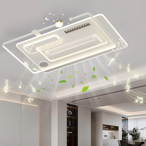 Ventilateur de <span class=keywords><strong>plafond</strong></span> moderne intelligent sans pales en acrylique avec lumière <span class=keywords><strong>LED</strong></span> pour la maison, chambre et salon - Product Image 1