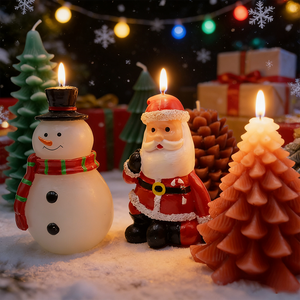 Vela Perfumada con Aroma a Árbol de Navidad Hecha a Mano, Fabricante Mayorista, Colores, Sin Perfume, Artículos Novedosos, Velas de Árbol de Navidad - Product Image 5