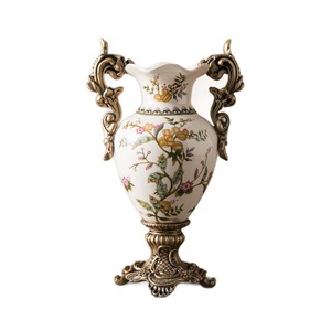 Jarrón de Cerámica Europeo Binaural con Forma de Trofeo, Ecológico, Ligero, con Diseño de Esmalte de Color - Product Image 5