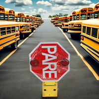 Bras de panneau d'arrêt électronique DC12/24V pour pièces automobiles d'autobus scolaires en russie accessoire de bus essentiel