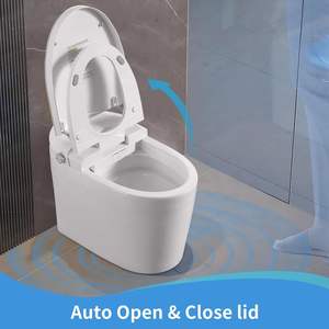 Inteligente Alongado One-Piece <span class=keywords><strong>Toilet</strong></span> Tankless Design Built-In Bidé Pé Sensor Auto Flush Assento Aquecido Água Quente/Seco LED Inclui - Product Image 2