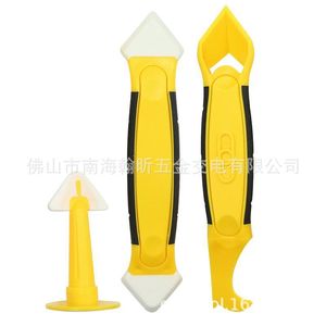HIFESON 3Pcs <b>Putty</b> Knife Set <b>Plastic</b> Blade Triangular Shape For Grouting And Caulking Tools - Product Image 4