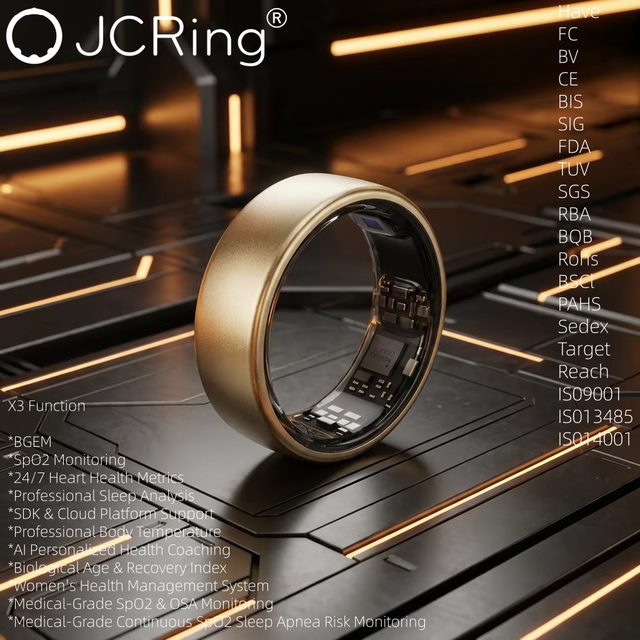 JCRing X3B Smart Ring OEM ODM Health Women Health & Pregnancy Management Smart Ring for Daily Tracking BGEM GLU Ring