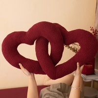 Peluche Cœur Cercle Concentrique Romantique, Jouet en Peluche Doux, Poupée en Peluche pour Cadeau de Saint-Valentin, Anniversaire