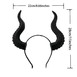 Tocado de bosque mágico de Halloween Wowei con diseño de <span class=keywords><strong>Maléfica</strong></span> para cosplay, accesorios de cine y escenario - Product Image 4