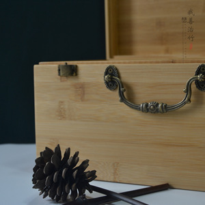 Bamboo <b>Box</b> Rectangle Custom Made Wood Material General Packaging With Handle For Tea <b>Coffee</b> <b>Gift</b> Storage - Product Image 4