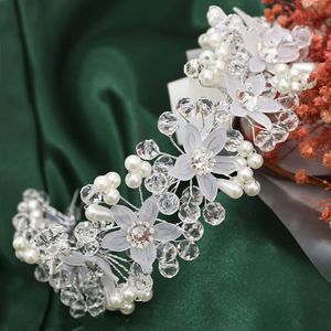 Diademas hechas a mano con perlas de cristal y flores, <span class=keywords><strong>tocados</strong></span> de hojas, <span class=keywords><strong>tocados</strong></span> <span class=keywords><strong>para</strong></span> novia, accesorios <span class=keywords><strong>para</strong></span> el cabello de boda - Product Image 6