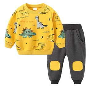 Nouvelle Collection : Ensembles Décontractés 2 Pièces pour Garçons – Sweat à Capuche et Joggers Motif Dinosaure – Tenue d'Automne Adorable et Tendance - Product Image 2