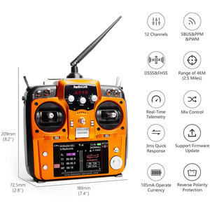 <span class=keywords><strong>Radiolink</strong></span> <span class=keywords><strong>AT10II</strong></span> 2.4G 12CH Émetteur avec Récepteur R12DS Système de Télécommande Radio DSSS FHSS pour Drone RC Avion - Product Image 4