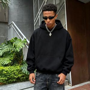 TKAN384D vente en gros de haute qualité bouffée impression hommes surdimensionné poids lourd 100% coton couleur unie mode luxe à capuche - Product Image 1