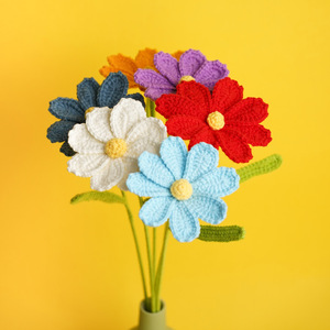 Fleurs artificielles en fil de laine faites à la main, Cosmos, pour la Saint-Valentin, la fête des enseignants, décorations - Product Image 1