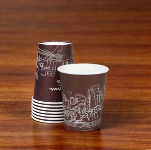 Gobelets en papier jetables à paroi simple, prix d'usine, personnalisables, écologiques, pour café à emporter, fournitures pour marchés sud-américains - Product Image 1
