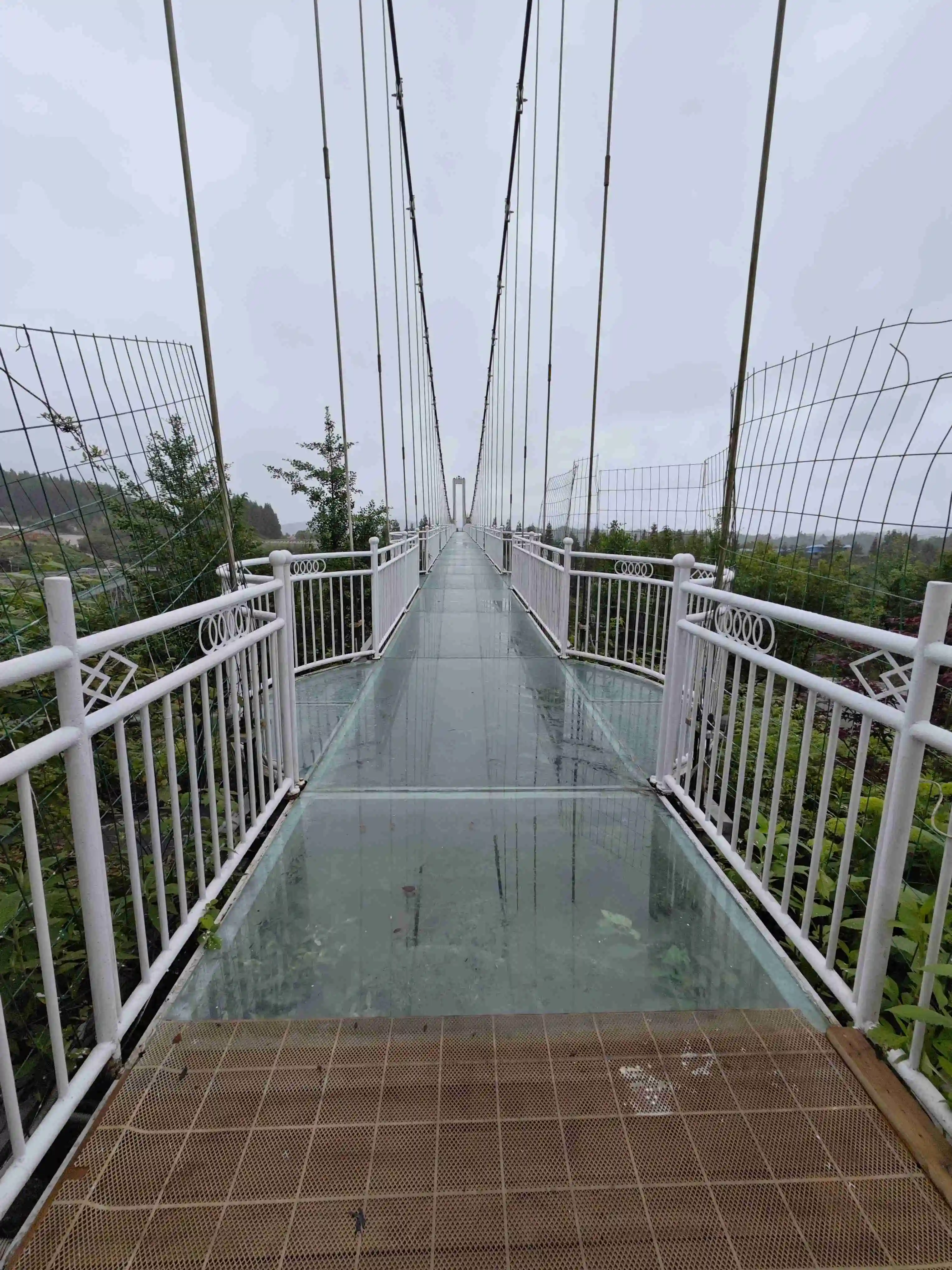 Promosi baru kualitas baik jembatan kaca hiburan taman wahana suspensi jembatan kaca