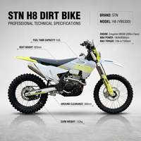 Moto tout-terrain H8-NB300 300CC 4 temps à essence Stoner 120 km/h Enduro Motocross