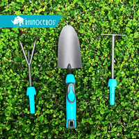 Kit d'outils de jardinage et de bonsaï Rhinoceros 3 pièces à têtes interchangeables, écologique et léger, pour creuser et planter, OEM