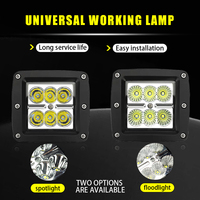 2 lampes de travail LED 30W, projecteurs combinés (spot et large faisceau), feux antibrouillard, avec kit de câblage de 3 m pour camions tout-terrain, VTT, UTV, SUV, bateaux