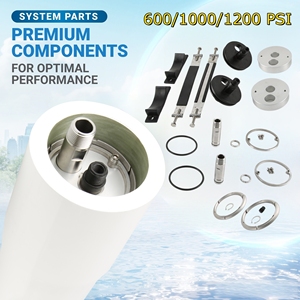 Good Quality 4inch 4021 4040 End Port 300-1200psi Fiberglass FRP <strong>Membrane</strong> Pressure Vessel RO Water Treatment - Product Image 6