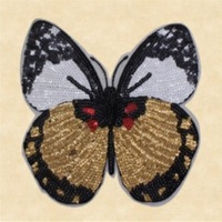 Patchs papillons brodés à paillettes, nouvelle collection 2020, accessoires de vêtements avec appliques, vente en gros, 21CM