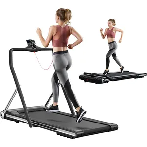Machine de course à pied avec écran Lcd, équipement professionnel de Fitness, d'exercices à domicile, carpette de suspension pour la cheville