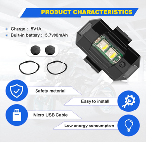 Mini <span class=keywords><strong>Led</strong></span> 7 màu Sạc Drone nhấp nháy đêm bay tín hiệu an toàn nhấp nháy ánh sáng cho xe xe máy xe đạp - Product Image 3