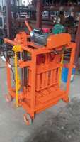 Pas besoin de palettes pour l'industrie à petite échelle, machine à fabriquer des briques en béton mobile QMY2-45, prix