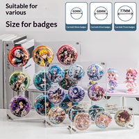 Support d'affichage de badges d'anime en acrylique transparent portable détachable à neuf grilles