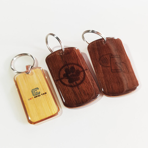 CKTRFID Thẻ Rfid Chìa Khóa Gỗ Có Thể Ghi Lại Thẻ NFC Mini Có Móc Khóa - Product Image 1