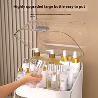 Choice Fun Armoire de rangement pour coiffeuse anti-poussière Boîte de maquillage en plastique transparente pour le stockage des cosmétiques de soins de la peau