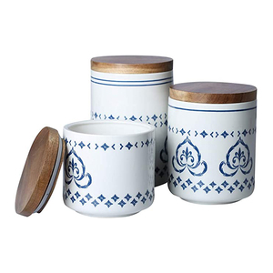 Recipiente de Cerámica Europe Square Negro con <span class=keywords><strong>Tapa</strong></span> de Bambú, 3L, para Almacenar Té, Café y Azúcar, para Cocina y Hogar, Personalizable - Product Image 2