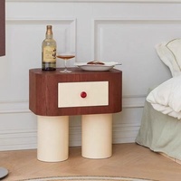 Table de chevet en bois pour bureau à domicile, armoire de rangement mignonne, design simple et moderne