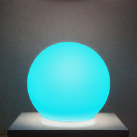 Lampes LED sphériques à télécommande rechargeables en ABS, couleurs RGB changeantes, lumière de nuit intérieure et extérieure