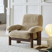 Fauteuil d'appoint rembourré de style moderne du milieu du siècle, canapé individuel pour salons design, hôtels et balcons