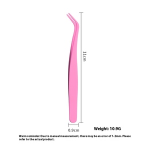 <span class=keywords><strong>Pince</strong></span> à épiler de <span class=keywords><strong>précision</strong></span> en acier inoxydable de haute qualité, anti-magnétique, durable, pour extensions de cils, pointe en fibre, volume - Product Image 3