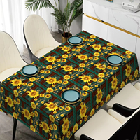 Nappe de table professionnelle en PVC imperméable et résistante à l'huile, motif végétal moderne, non tissée, en rouleau, vente en gros
