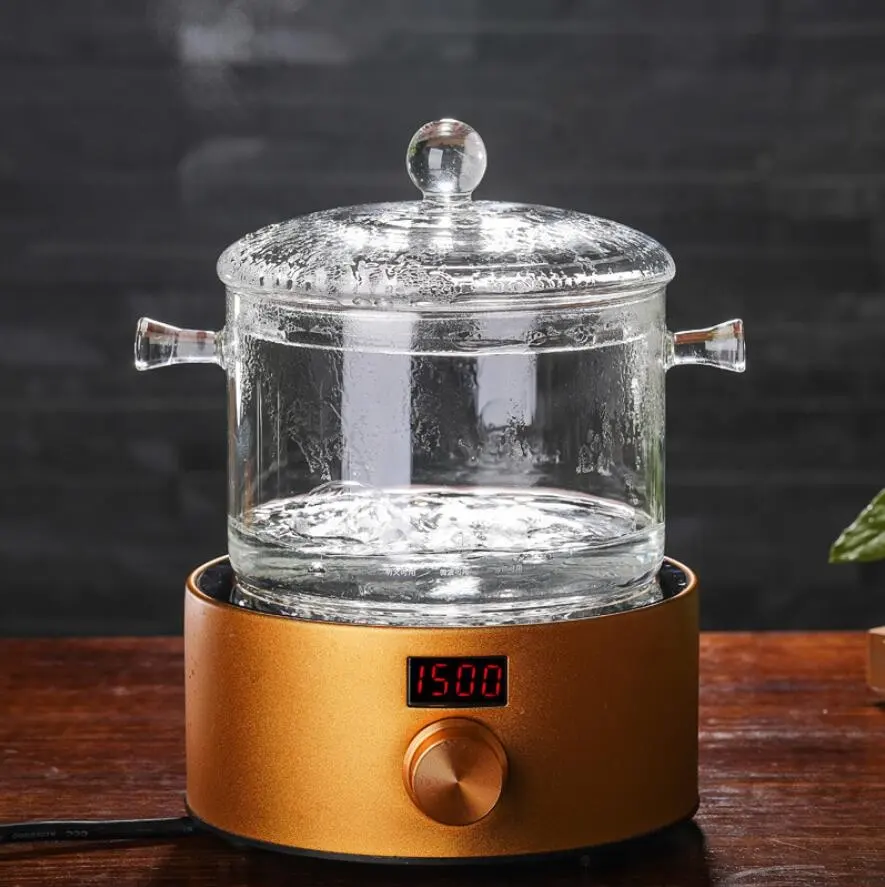 透明耐熱ガラス調理鍋キッチンガラス製品焦げ付き防止調理器具セット