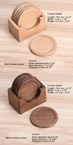 Custom logo Laser Engraving Factory Supply Round square Wedding Gifts Walnut Bamboo Beech Wood <strong>coaster</strong> for <strong>Drinks</strong> - Product Image 5