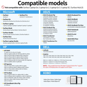 Lápiz Óptico Profesional para Dibujo, Compatible con la Serie <span class=keywords><strong>Microsoft</strong></span> Surface, 4096 Niveles de Presión, Lápiz Digital para Dibujar y Tomar Notas - Product Image 6