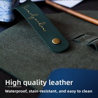 Étui à stylos en cuir fait main pour calligraphie, pochette portable à 5 et 10 emplacements, étui à stylos vintage en feutre et cuir