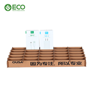 Bìa Cứng Bán Lẻ Eco Hộp Trưng Bày Giấy Gợn Sóng PDQ Kệ Trưng Bày Cáp Dữ Liệu Hàng Đầu - Product Image 1
