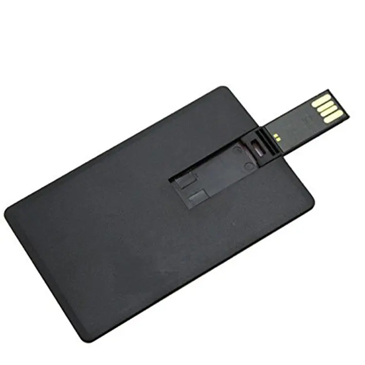 Whole Black USB Flash Drive with Custom Logo Plastic Business Card Pen Drives Credit Card USB Disk for Promotional Gifts