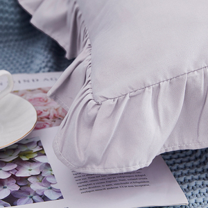 Hidden Envelope Opening Flounce Satin <strong>Cushion</strong> Cover All Match <strong>Frilled</strong> Pillow Cover Global Textile Shipment - Product Image 6