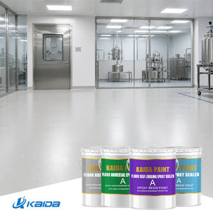 Système <span class=keywords><strong>de</strong></span> revêtement <span class=keywords><strong>de</strong></span> sol en époxy liquide bicomposant, apprêt et couche <span class=keywords><strong>de</strong></span> finition, <span class=keywords><strong>peinture</strong></span> professionnelle d'étanchéité pour béton pour usine industrielle - Product Image 1