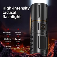 Mini lampe de poche Ultra-lumineuse rechargeable par USB, lampe de poche tactique multifonctionnelle à zoom longue portée pour le camping en plein air