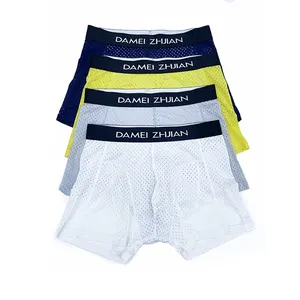 ผู้จัดจำหน่ายสีทองระเหิด Hanes ชุดชั้นในผู้ชายเซ็กซี่กางเกงนักมวยแน่น