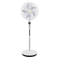 Ventilateur de table solaire rechargeable AC/DC de haute qualité 16/18 pouces avec minuterie 1H, alimenté par batterie, hauteur réglable, en plastique, pour extérieur