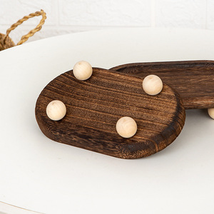 Support de rangement pour bijoux en bois massif, plateau en bois pour la maison, la chambre, l'entrée, présentoir d'ornements, organisateur de table pour l'aromathérapie - Product Image 3