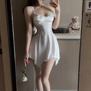 Lencería sexy para la noche, camisón de satén puro y seductor, pijama qqny, camisón sin espalda coqueto y sexy para - Product Image 4