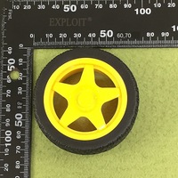 Roue en caoutchouc pour robot/voiture de patrouille à traçage de ligne, pneu de voiture intelligente, châssis, 40g, fabriqué en Chine