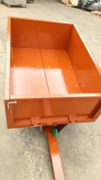 Remorque benne robuste en acier de 500 LBS pour VTT avec déverrouillage à pédale, chariot de jardin pour tondeuse à gazon